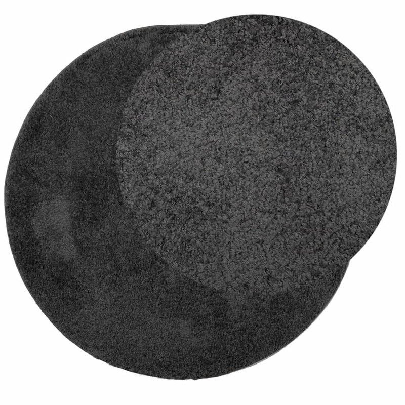 Load image into Gallery viewer, Vidaxl vloerkleed pamplona shaggy hoogpolig modern ø 200 cm antraciet
