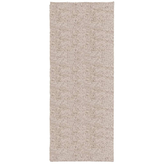Vidaxl vloerkleed pamplona shaggy hoogpolig modern 80x200 cm beige