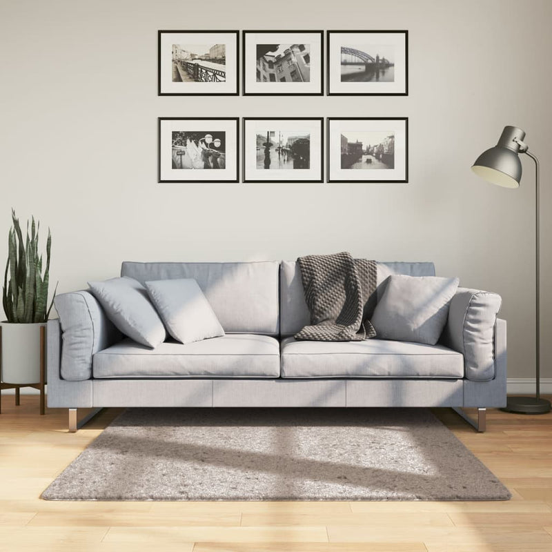 Load image into Gallery viewer, Vidaxl vloerkleed pamplona shaggy hoogpolig modern 120x120 cm beige
