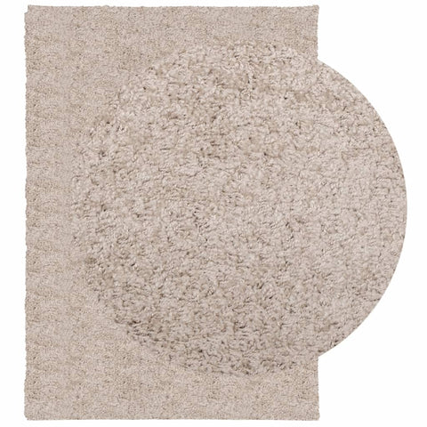 Vidaxl vloerkleed pamplona shaggy hoogpolig modern 120x170 cm beige