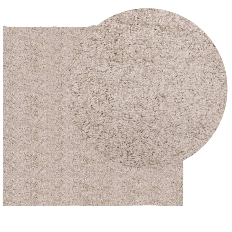 Load image into Gallery viewer, Vidaxl vloerkleed pamplona shaggy hoogpolig modern 160x160 cm beige
