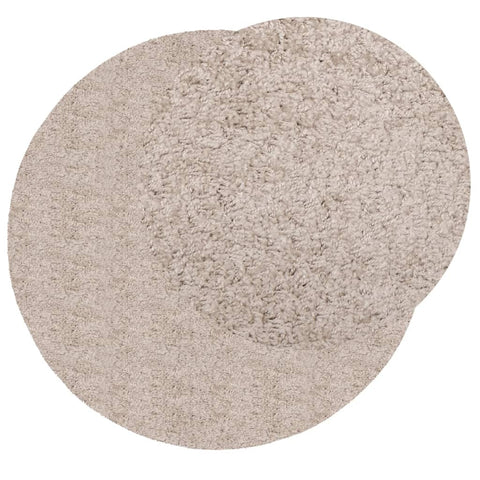 Vidaxl vloerkleed pamplona shaggy hoogpolig modern ø 100 cm beige