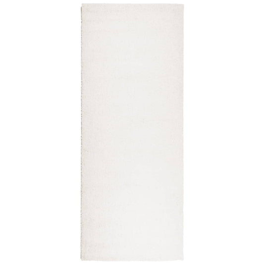 Vidaxl vloerkleed pamplona shaggy hoogpolig modern 80x200 cm crème