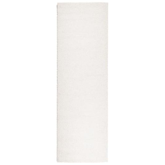 Vidaxl vloerkleed pamplona shaggy hoogpolig modern 80x250 cm crème