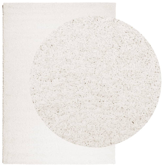 Vidaxl vloerkleed pamplona shaggy hoogpolig modern 120x170 cm crème