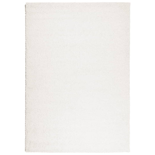 Vidaxl vloerkleed pamplona shaggy hoogpolig modern 140x200 cm crème