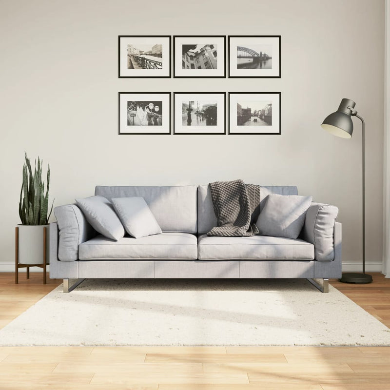 Load image into Gallery viewer, Vidaxl vloerkleed pamplona shaggy hoogpolig modern 160x160 cm crème
