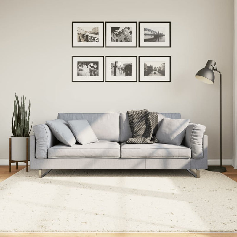 Load image into Gallery viewer, Vidaxl vloerkleed pamplona shaggy hoogpolig modern 200x200 cm crème
