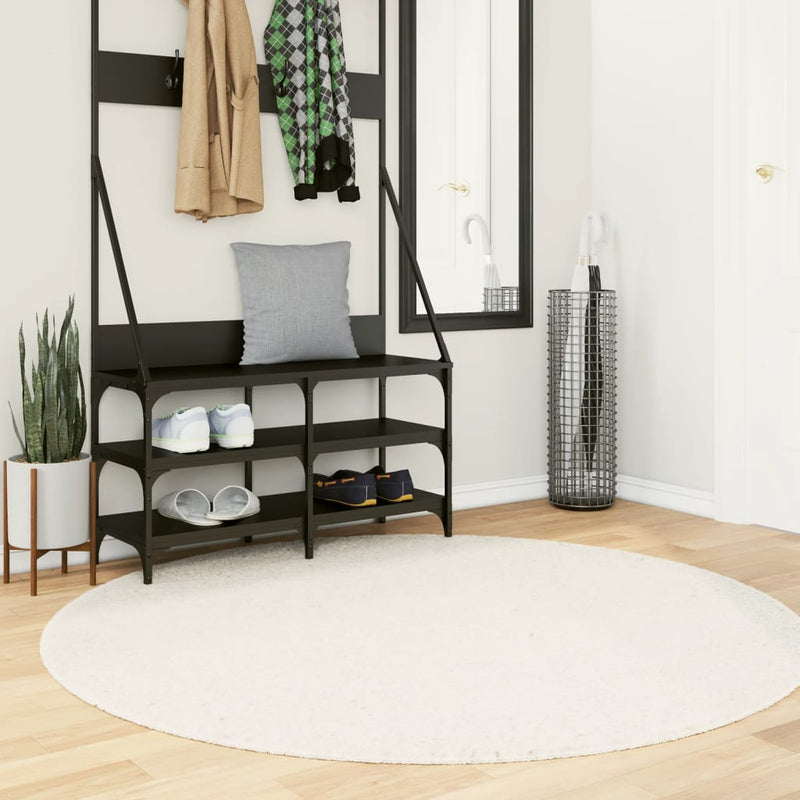 Load image into Gallery viewer, Vidaxl vloerkleed pamplona shaggy hoogpolig modern ø 160 cm crèmekleur
