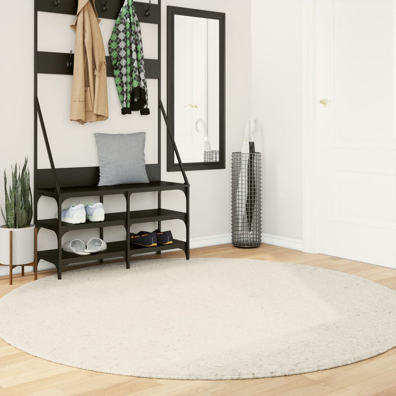 Load image into Gallery viewer, Vidaxl vloerkleed pamplona shaggy hoogpolig modern ø 200 cm crèmekleur
