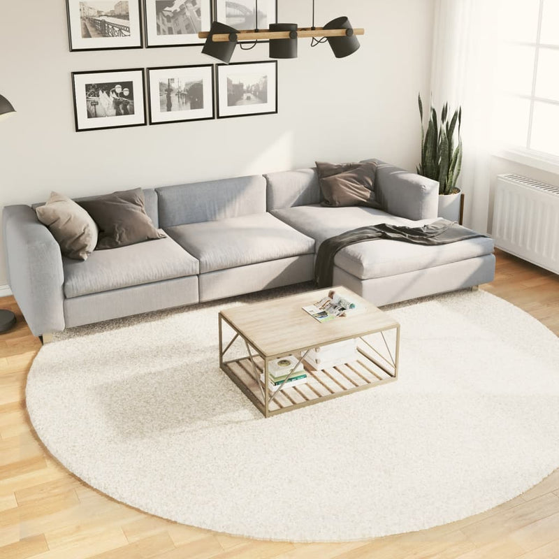 Load image into Gallery viewer, Vidaxl vloerkleed pamplona shaggy hoogpolig modern ø 280 cm crèmekleur
