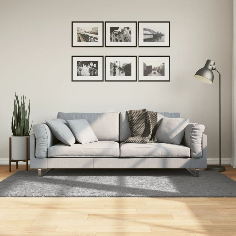 Load image into Gallery viewer, Vidaxl vloerkleed pamplona shaggy hoogpolig modern 100x200 cm grijs
