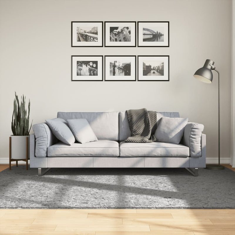 Load image into Gallery viewer, Vidaxl vloerkleed pamplona shaggy hoogpolig modern 160x230 cm grijs
