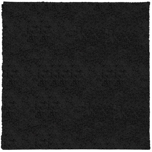 Vidaxl vloerkleed pamplona shaggy hoogpolig modern 120x120 cm zwart
