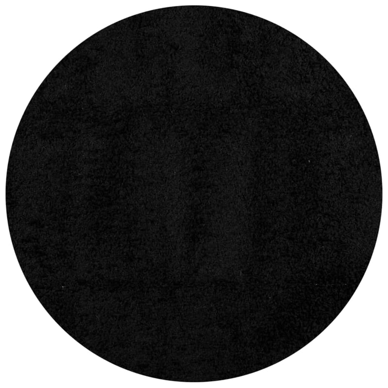 Load image into Gallery viewer, Vidaxl vloerkleed pamplona shaggy hoogpolig modern ø 200 cm zwart
