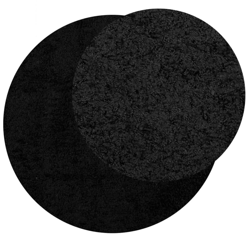 Load image into Gallery viewer, Vidaxl vloerkleed pamplona shaggy hoogpolig modern ø 200 cm zwart
