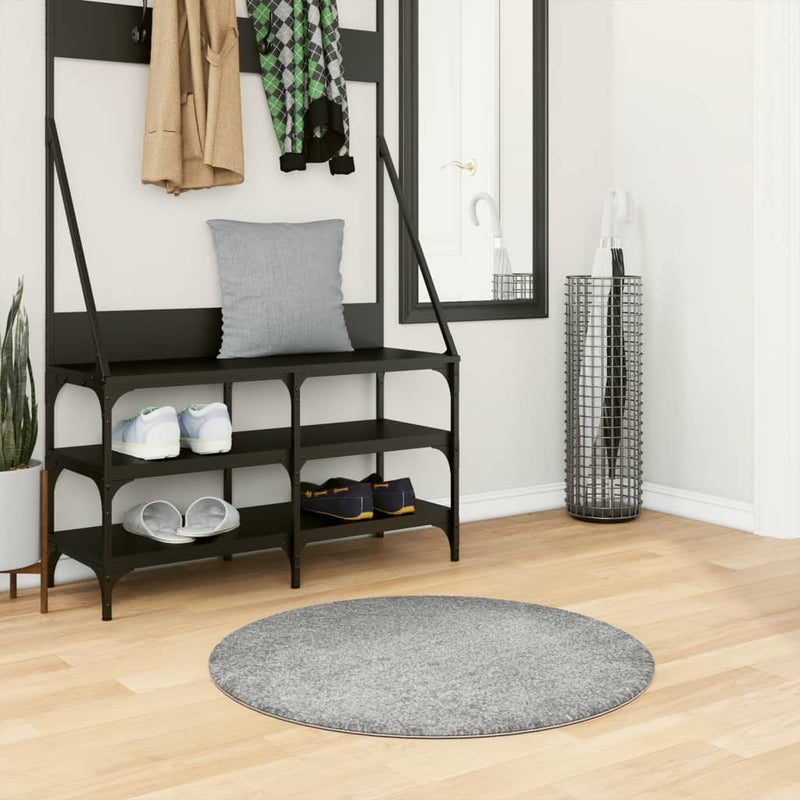 Load image into Gallery viewer, Vidaxl vloerkleed pamplona shaggy hoogpolig modern ø 80 cm groen
