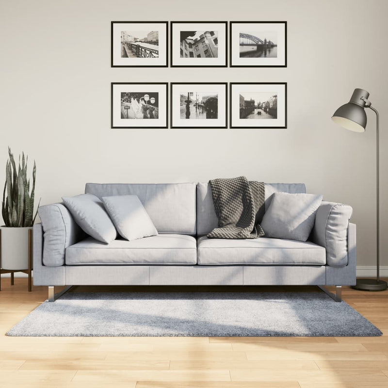 Load image into Gallery viewer, Vidaxl vloerkleed pamplona shaggy hoogpolig modern 80x150 cm blauw
