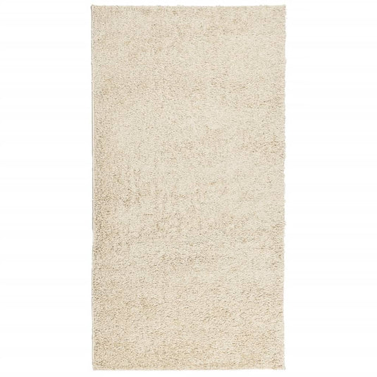 Vidaxl vloerkleed pamplona shaggy hoogpolig modern 80x150 cm goudkleur