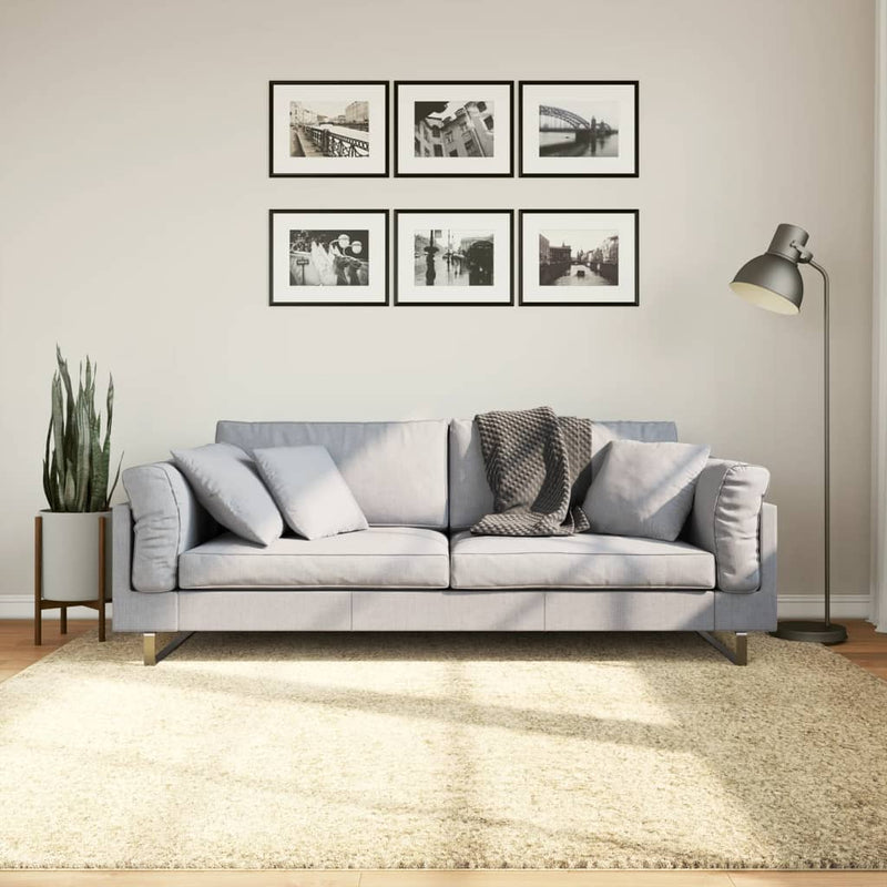 Load image into Gallery viewer, Vidaxl vloerkleed pamplona shaggy hoogpolig modern 200x200 cm goud
