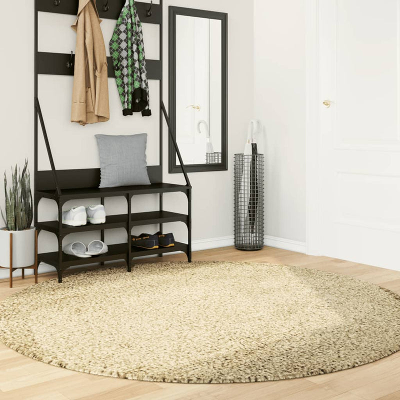 Load image into Gallery viewer, Vidaxl vloerkleed pamplona shaggy hoogpolig modern ø 200 cm goudkleur
