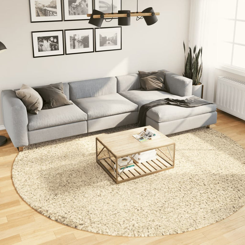 Load image into Gallery viewer, Vidaxl vloerkleed pamplona shaggy hoogpolig modern ø 280 cm goudkleur
