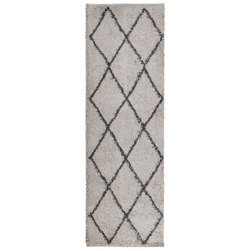 Load image into Gallery viewer, Vidaxl vloerkleed pamplona shaggy hoogpolig 80x250 cm beige antraciet
