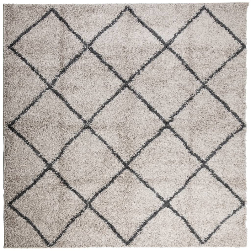 Load image into Gallery viewer, VidaXL Vloerkleed PAMPLONA shaggy hoogpolig 200x200 cm beige antraciet
