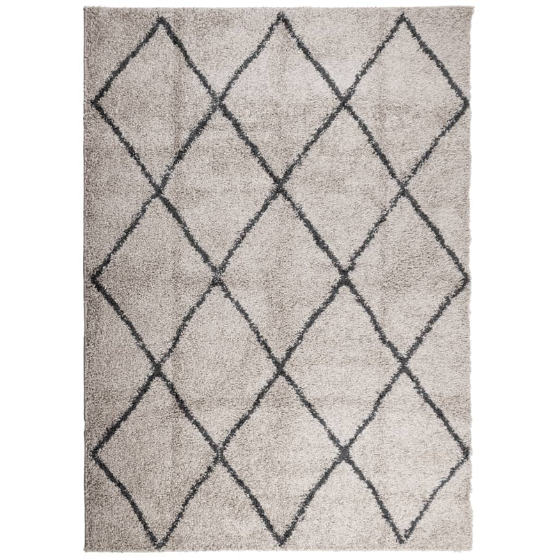Load image into Gallery viewer, Vidaxl vloerkleed pamplona shaggy hoogpolig 240x340 cm beige antraciet
