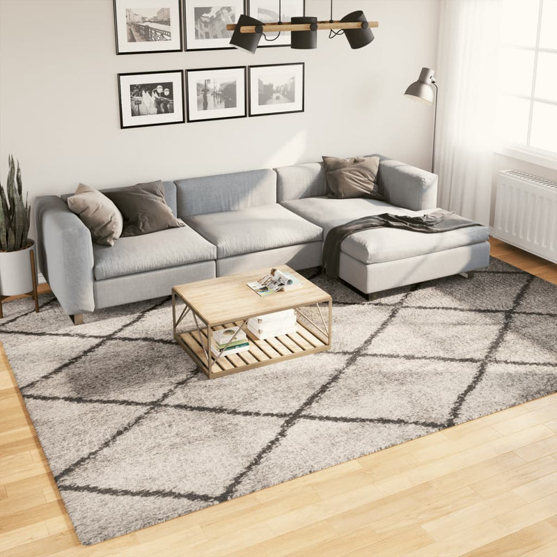 Load image into Gallery viewer, Vidaxl vloerkleed pamplona shaggy hoogpolig 240x340 cm beige antraciet
