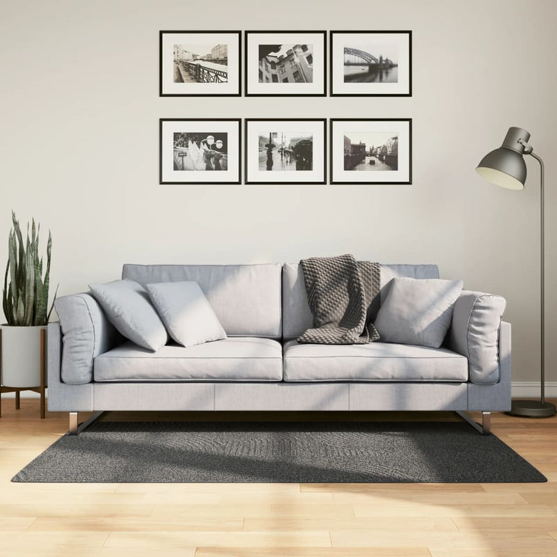 Load image into Gallery viewer, Vidaxl vloerkleed iza laagpolig scandinavisch 80x150 cm antraciet
