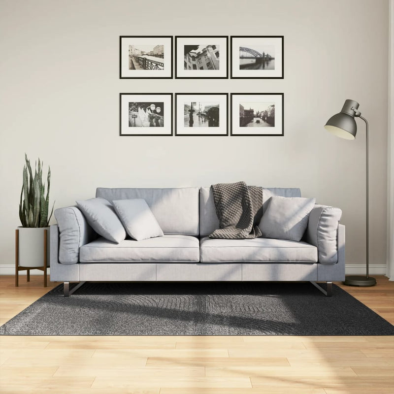 Load image into Gallery viewer, Vidaxl vloerkleed iza laagpolig scandinavisch 120x170 cm antraciet
