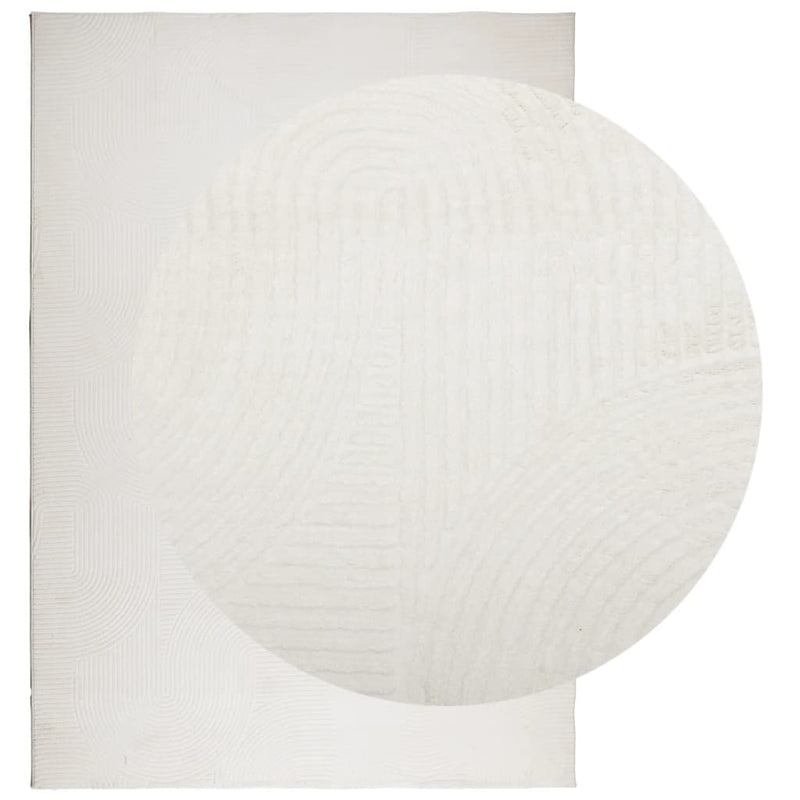 Load image into Gallery viewer, Vidaxl vloerkleed iza laagpolig scandinavisch 120x170 cm crèmekleurig
