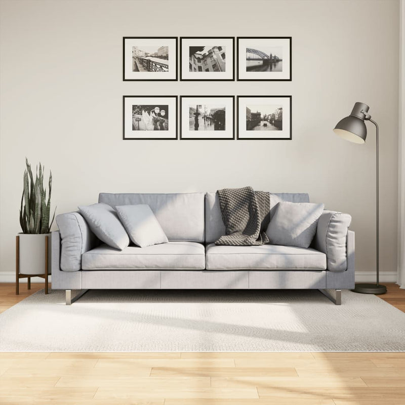 Load image into Gallery viewer, Vidaxl vloerkleed iza laagpolig scandinavisch 140x200 cm crèmekleurig
