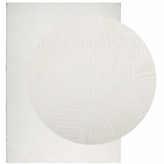 Vidaxl vloerkleed iza laagpolig scandinavisch 240x340 cm crèmekleurig