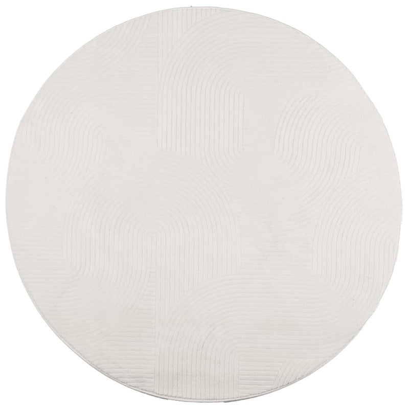 Load image into Gallery viewer, Vidaxl vloerkleed iza laagpolig scandinavisch ø 80 cm crèmekleurig
