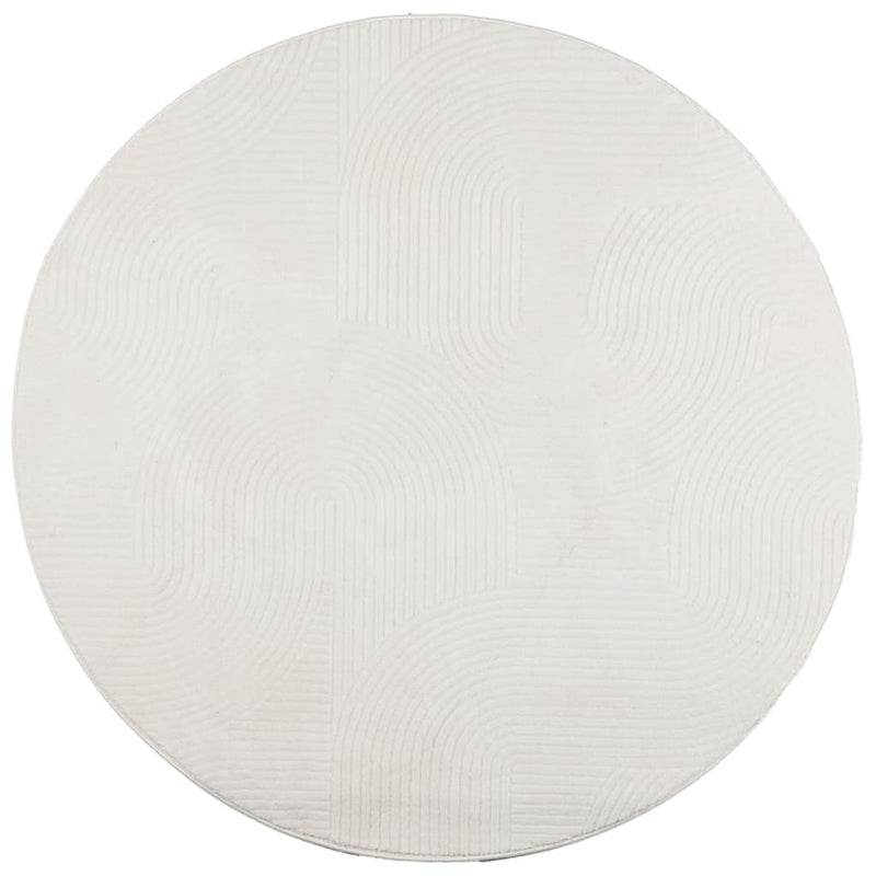 Load image into Gallery viewer, Vidaxl vloerkleed iza laagpolig scandinavisch ø 120 cm crèmekleurig
