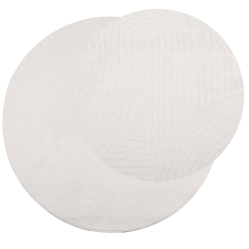 Load image into Gallery viewer, Vidaxl vloerkleed iza laagpolig scandinavisch ø 120 cm crèmekleurig
