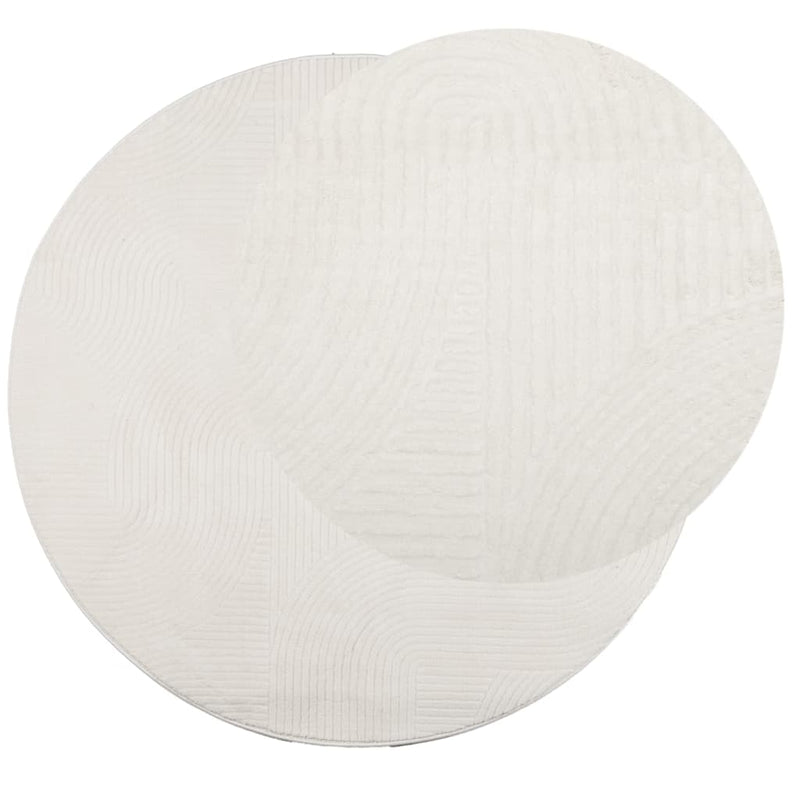 Load image into Gallery viewer, Vidaxl vloerkleed iza laagpolig scandinavisch ø 160 cm crèmekleurig
