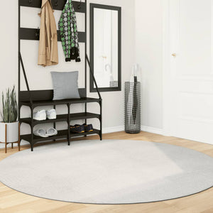 Vidaxl vloerkleed iza laagpolig scandinavisch ø 200 cm crèmekleurig