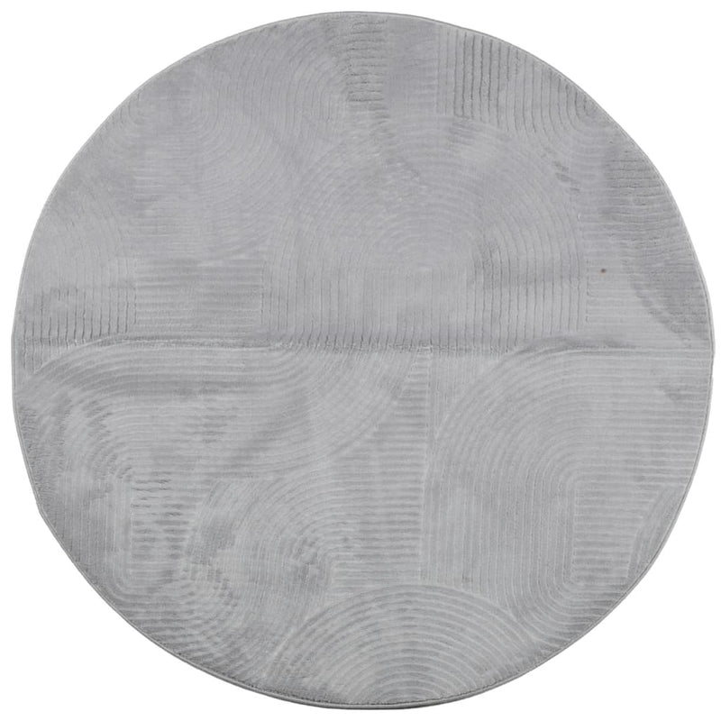 Load image into Gallery viewer, Vidaxl vloerkleed iza laagpolig scandinavisch ø 120 cm grijs
