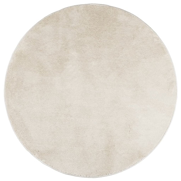 Vidaxl vloerkleed oviedo laagpolig ø 80 cm beige