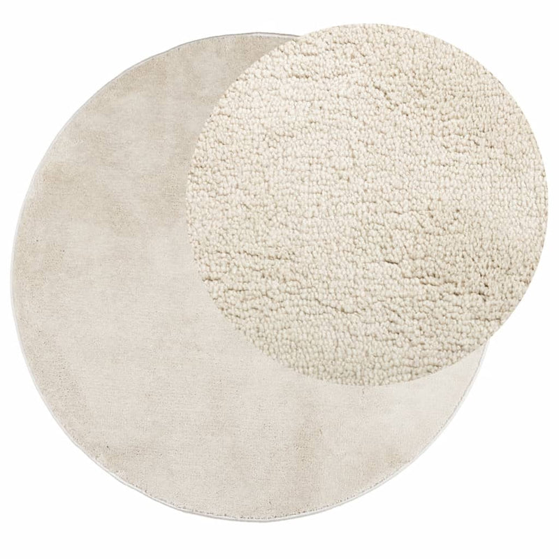 Load image into Gallery viewer, Vidaxl vloerkleed oviedo laagpolig ø 160 cm beige

