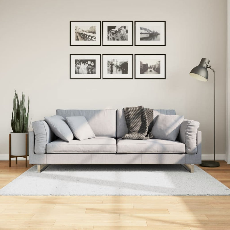 Load image into Gallery viewer, Vidaxl vloerkleed oviedo laagpolig 120x120 cm grijs
