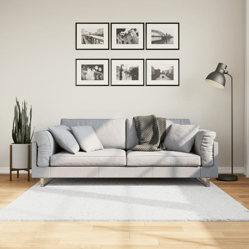 Load image into Gallery viewer, VidaXL Vloerkleed OVIEDO laagpolig 160x160 cm grijs
