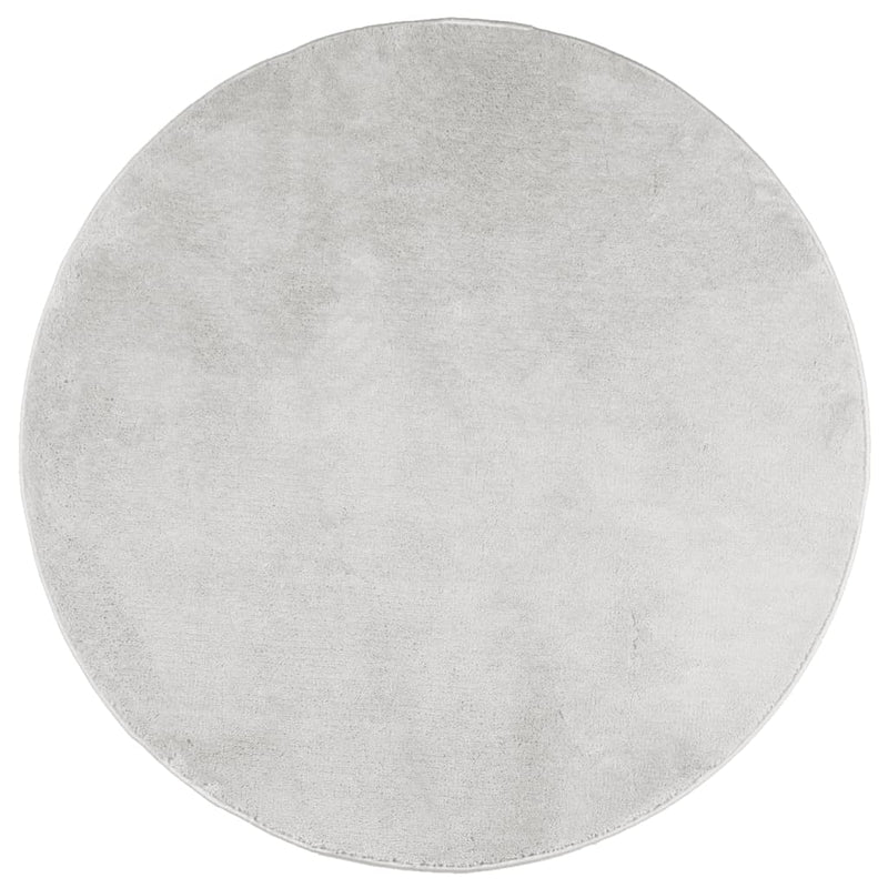 Load image into Gallery viewer, Vidaxl vloerkleed oviedo laagpolig ø 80 cm grijs
