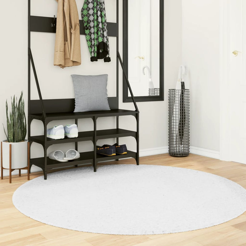 Load image into Gallery viewer, Vidaxl vloerkleed oviedo laagpolig ø 160 cm grijs
