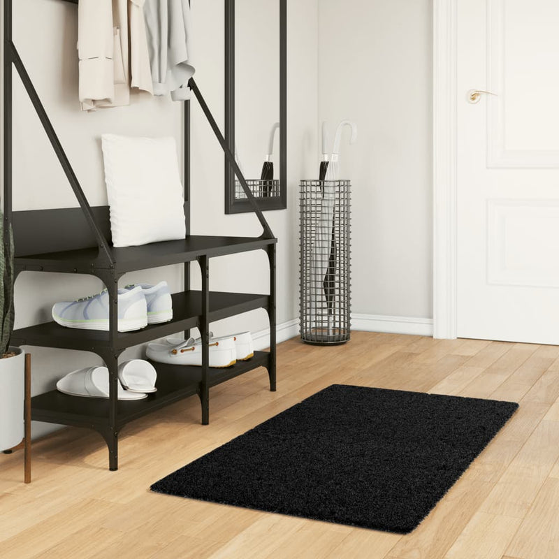 Load image into Gallery viewer, Vidaxl vloerkleed oviedo laagpolig 60x110 cm zwart
