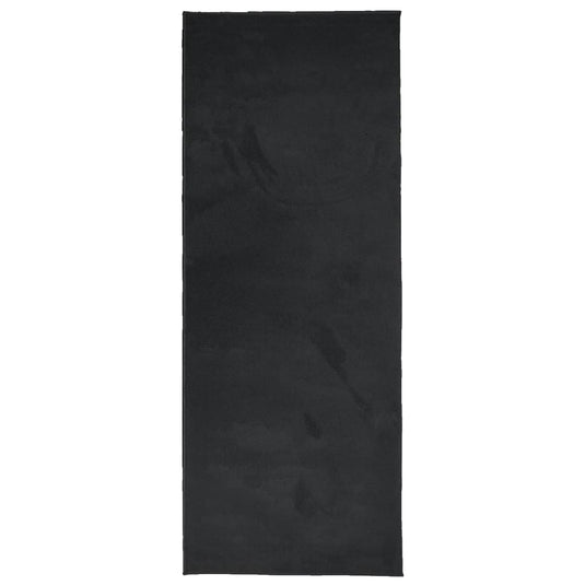 VidaXL Vloerkleed OVIEDO laagpolig 80x200 cm zwart