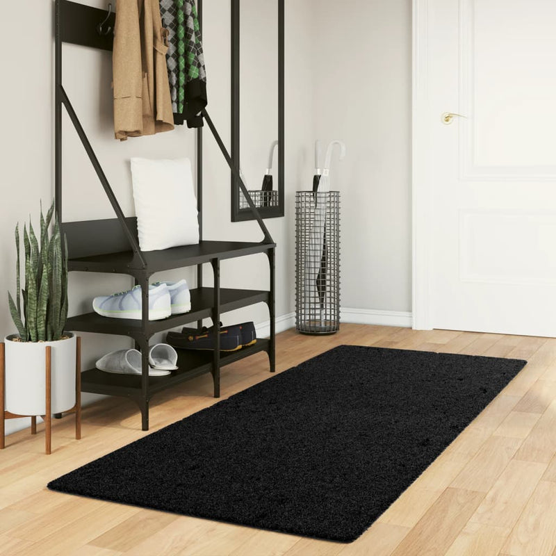 Load image into Gallery viewer, VidaXL Vloerkleed OVIEDO laagpolig 80x200 cm zwart
